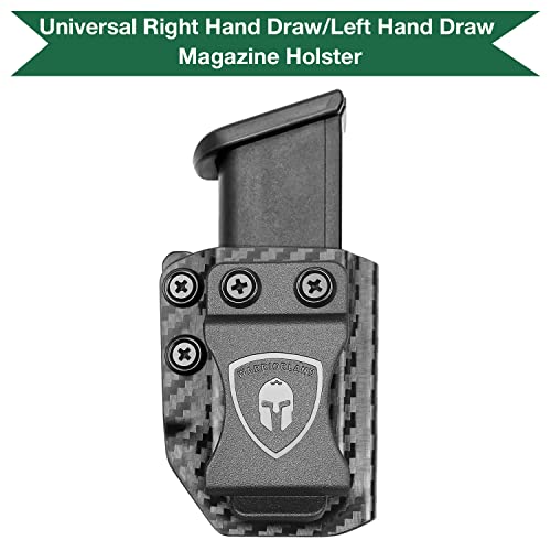 Universal Mag Carrier Iwb/Owb Carbon Fiber Kydex Magazine Holster Fit: 9Mm / .40 Double Stack, Ambidextrous Carbon Fiber Kydex Magazine Holder, 9Mm / .40 Double Stack Magholster #TOP4