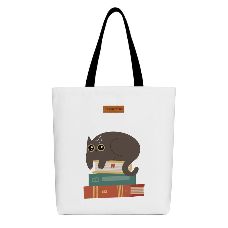 Image of The Purple Tree Eco-Friendly Canvas Tote Bag, Sustainable, Reusable Shopping, Beach, Travel or Everyday Tote, Wide Tote Bag