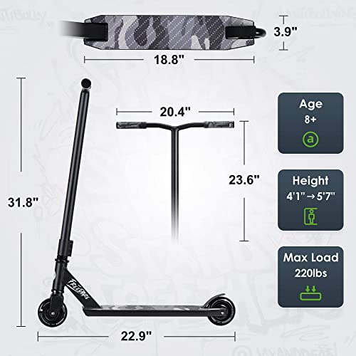 FREEDARE Complete Pro Scooter JB-1 Stunt Scooter for Kids 8 Years and Up, Teens, Adults, Trick Scooter for Beginners Black by FREEDARE - Image 4