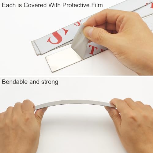 10 Stück 304 Edelstahl-Streifen, 30,5 cm Länge x 2,5 cm Breite x 0,1 cm Dicke, dünne Metallscheiben zum Nivellieren, Edelstahlblech, Stahlscheiben für Küchenverkleidung, Spaltfüller, Werkzeuge