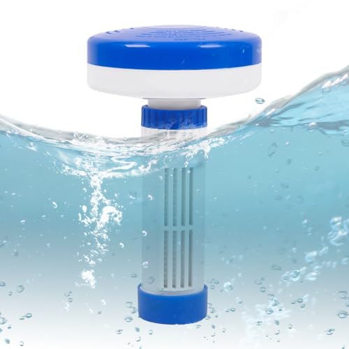 Dispensador de tabletas flotante, flotador de piscina de gran capacidad, dispensador de cloro ajustable de liberación lenta para el cuidado del agua, mantenimiento en interiores y exteriores, uso en