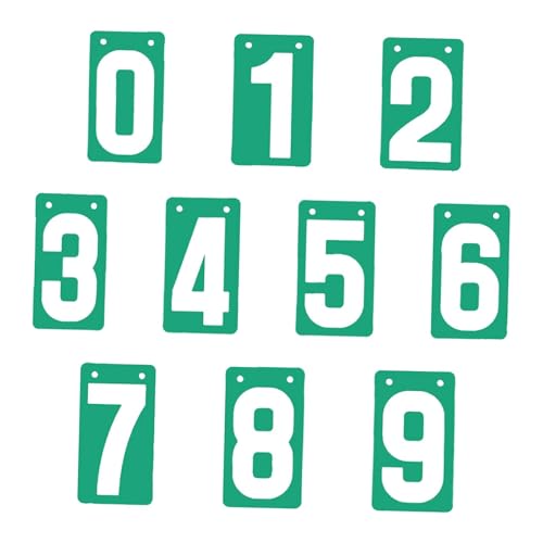 Yiju Score Keeper Flip Number Cards Numbers 0-9,Lightweight,Scoreboard for Sports,Score Flipper for Football Badminton Baseball, Green