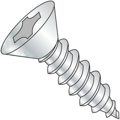 #6-20 x 5/8" Self Tapping Screws - Sheet Metal Screws, Type AB, Steel, Zinc Plating, Flat Head, Phillips Drive (Quantity: 14700 pcs)