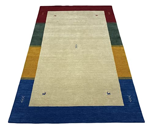 Wawa Toppche   Alfombra oriental Gabbeh Loom hecha a mano 100% lana Lori Buff Debbich (Beige, 200_x_300_cm)