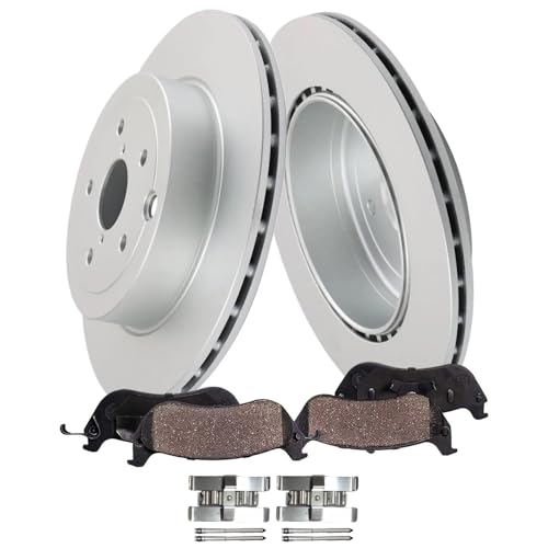 Image of Detroit Axle - 4pc Rear Brake Kit for 2018 2019 2020 2021 Subaru WRX STI