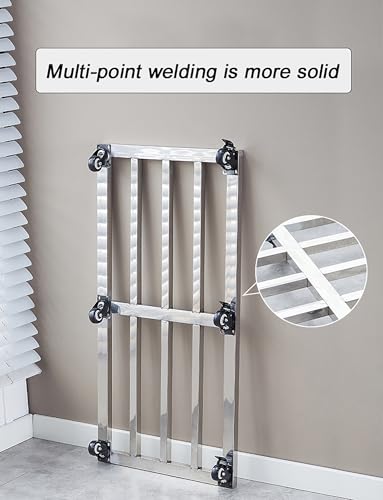 Heavy Duty Rolling Cart 60x60cm Stojak na rośliny ze stali nierdzewnej z kołami Mobilny organizer spiżarni kuchennej Ładowanie łożysk 550lbs Gładkie kółka szybowe do domowego rozwiązania do przechowyw