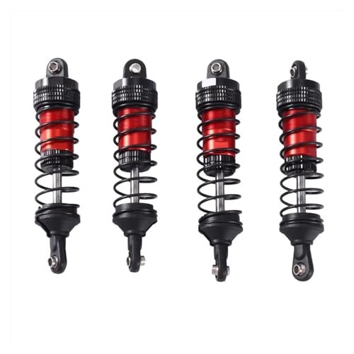 Amortisseur RC WLtoys 124017 en métal rouge pour voiture crawler 4 pièces