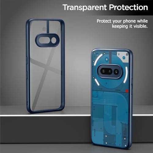 Image of Amazon Basics TPU+PC Back Cover for Nothing Phone 3A 5G | Shockproof Sleek Hybrid Armor Bumper Case (Blue)