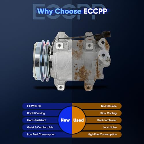 Image of ECCPP AC Compressor Fit for Mitsubishi L200 2.4L 2.5L 2008-2015 | Fast Cooling AC Compressor with Clutch