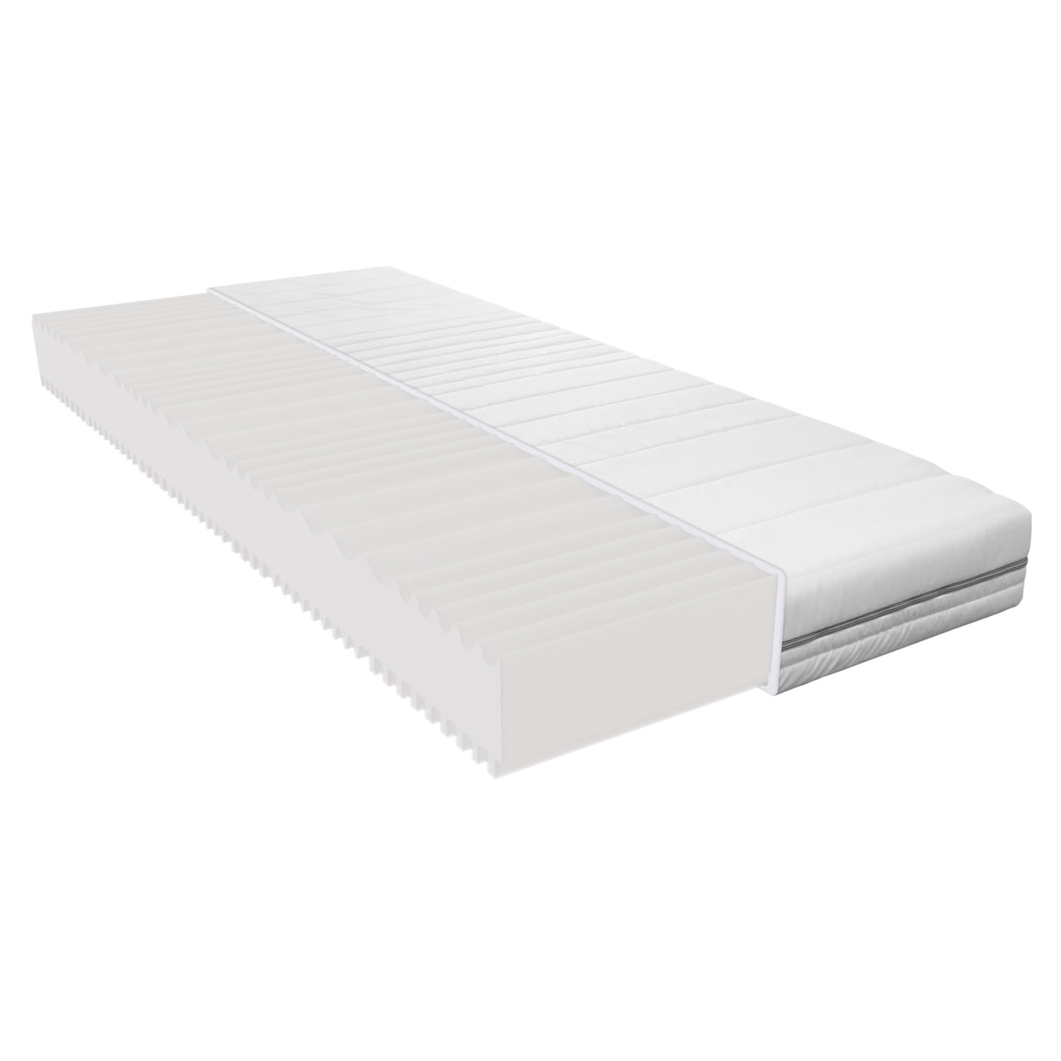 BeCo Matratze Comfort Plus / 80 x 190 cm / H3 & H4 / 18 cm/Kaltschaum / 2 Härtegrade in 1 Matratze/Ergonomische 7 Zonen/Made in Germany/schadstoffgeprüft