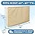 Outdoor TV Cover 60-65 inch - WITH FRONT FLAP - Weatherproof, Waterproof protection, Soft Interior, With Bottom cover - Beige