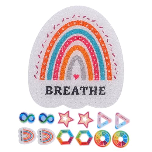 VILLCASE 30Pcs Sensory Soothing Stickers for Relief Textured Adhesive Calm Stickers for Desk Phone and Fidget Use for Students and Adults