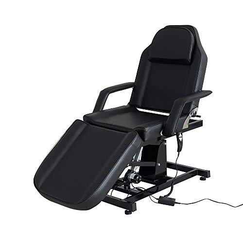 Table du Massage Réglable Lit du Massage Pliante Electrique en Cuir PU pour Salon Professionnel et Maison. 73 cm (L) x 188 cm (l) x 60-82 cm (H) (Noir) Cover