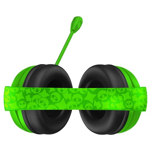 Subsonic - Brawl Stars Wireless Gaming Headset with LED and detachable microphone. Officially Licensed Gaming Headset, compatible with consoles, PCs, tablets and smartphones - Green