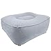 Eastbuy Fußstützenkissen - Aufblasbare Flocking Soft Pillow Reiseflüge Entspannungskissen mit Luftpumpe(Grau)