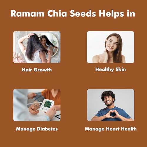 Image of Ramam Chia & Flax Seeds Combo 250g Each | 100% Natural Raw Seeds For Eating | High Dietary Fiber & Protein | Rich in Magnesium, Omega 3| Gluten Free | Manage Cholesterol level |