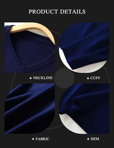 Women's Merino Wool Blend Sweater Fall Winter V Neck Long Sleeve First-Line Ready to Wear Seamless Knit Sweater2