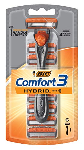 Bic Shaver Comfort 3 Hybrid With 6 Refills (Pack of 6)
