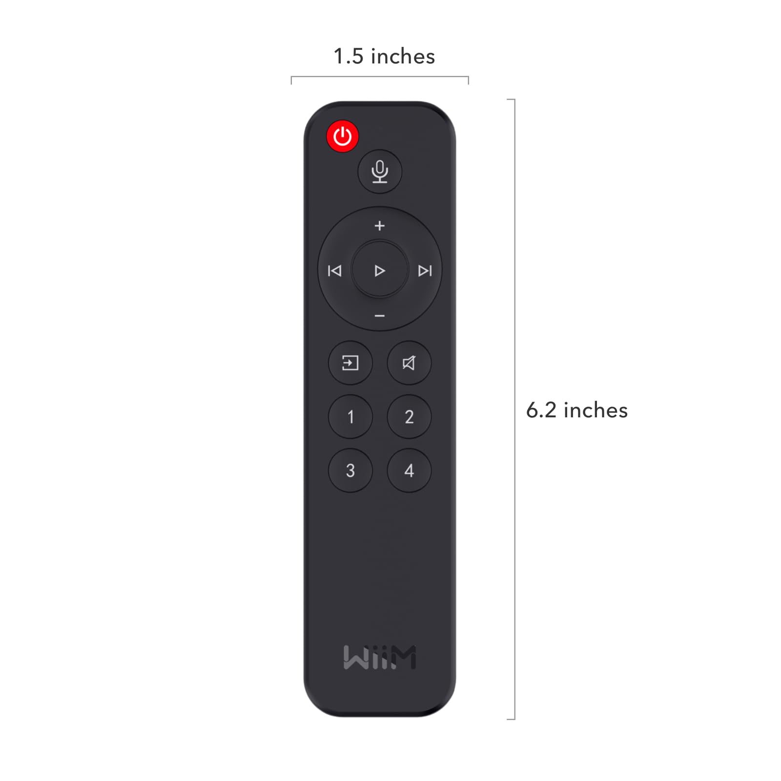 WiiM Pilot głosowy do WiiM Mini i Pro Audio Streamer, Push-to-Talk, 4 przyciski ustawień muzyki