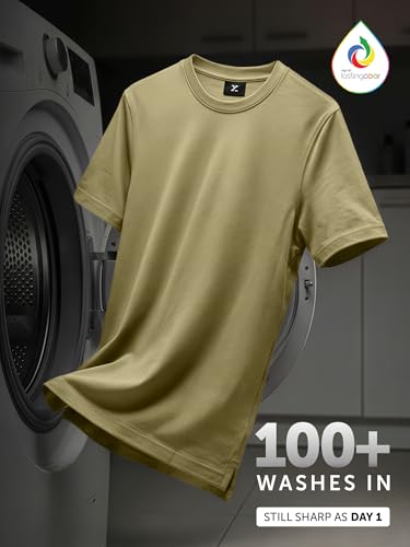 Image of XYXX Men's Iconique Solid Supima Cotton Slim Fit T-Shirt | Super Soft Half Sleeve Tshirts with Superior Colour Retention
