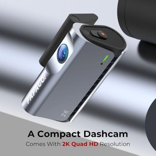 Image of PAPAGO N100 Car Dashcam Full HD 1080P | 130 Wide Angle | Compact Screenless Design | Dual Power (5V /12V) | Loop Recording | G-Sensor | Wi-Fi | 128GB Support | Silver