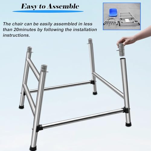 Silla de salvavidas metálica desmontable con asiento ABS miniatura 7