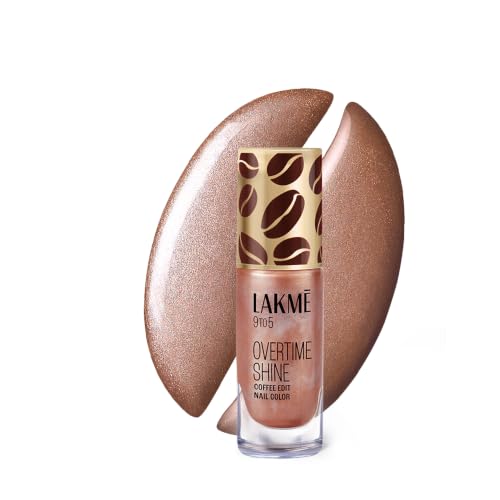 Image of Lakme 9 to 5 Overtime Shine Nail Polish - Coffee Edit-12 Toffee Crunch 6ml