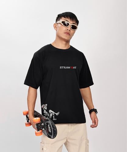 Image of SHODOX Bio-Washed Anti Bacterial 100% Pure Cotton Men's Oversized Aesthetic Premium Printed T-Shirt | Cozy Soft, Less Wrinkles Loose Fit, Drop Shoulder, Korean Baggy Style Tees for Mens
