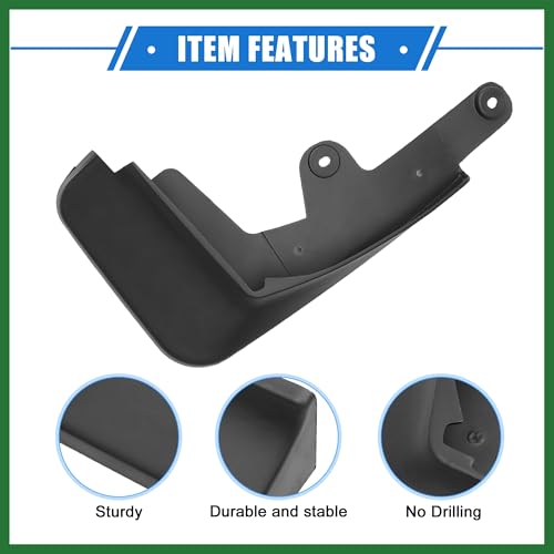 Image of Motoforti Mud Flaps Kit Compatible for Mazda CX-30 2020-2023, Quality Plastic Black Front and Rear Splash Guards Long-Lasting