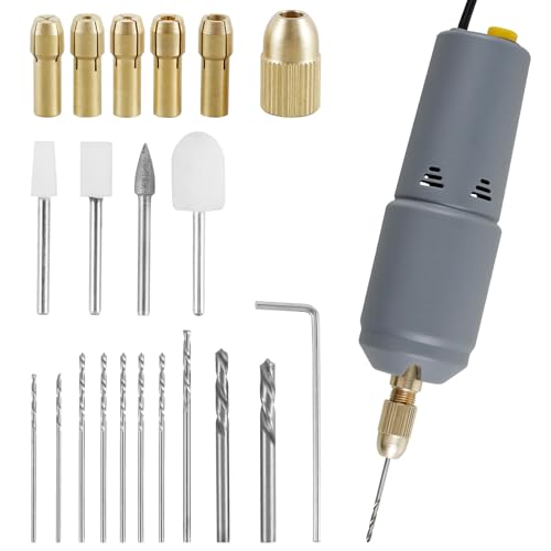 Mini Rotary Tool, Electric Micro-Sculpting Tools for Small Crafts & Projects, Best Gift for Microcarving Enthusiast, Handling Fine Carving Work Set for Epoxy Resin Wood Plastic Artwork Carving