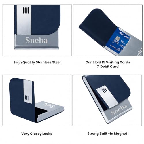 Image of Giftana 7 in 1 Laptop Bag with Personalized Diary & Pen, Keychain, Card Holder, Mobile Stand, Laptop Stand Set, Customized Gift for Husband, Employee Welcome Kit, Corporate Gift for Employees (Blue)