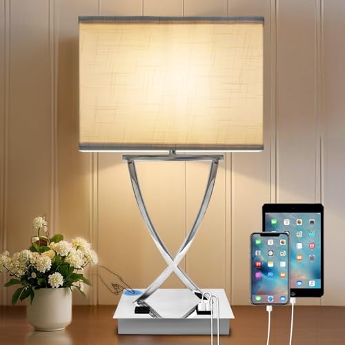 OYedis 21.38" Table Lamp for Bedroom Living Room 3-Way Dimmable