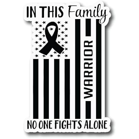 in This Family No One Fights Alone|Warrior|Great Gift Idea|Single |5 Inch Magnet | Made in The USA | Car Auto Tool Box Refrigerator Magnet|MAG10070