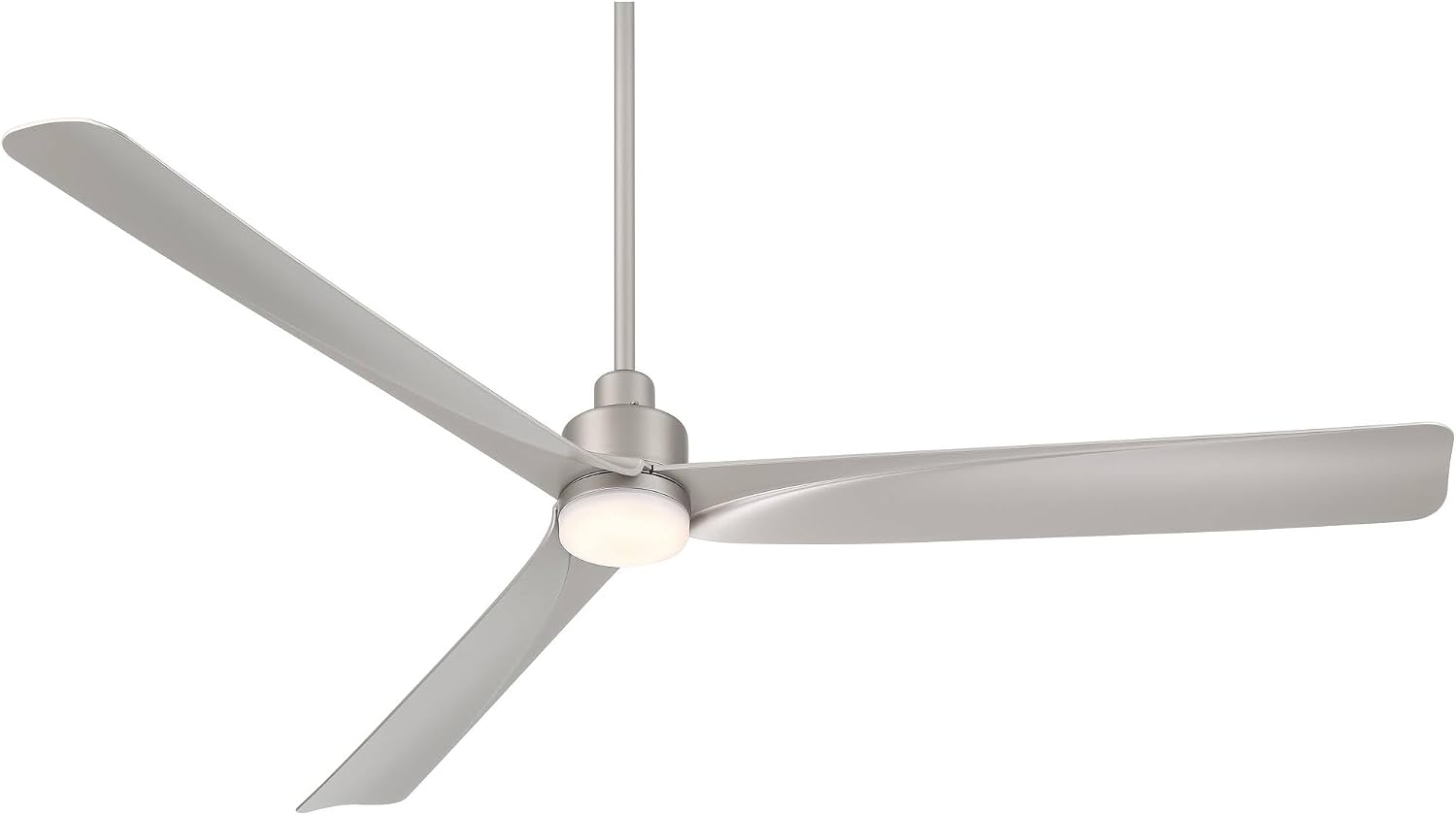 Casa Vieja 60" Sailplane Modern Industrial Indoor Outdoor Ceiling Fan 3 Blade LED Light Remote Control Silver Finish Blades Bedroom Patio Living Room Kitchen Porch Damp Rated Decorative DC Motor
