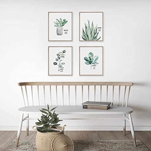 Sage Green Botanical Wall Art Prints, Farmhouse Plant Wall Decor With Inspirational Quotes, Green Leaves Plants Canvas Wall Art Paintings, Watercolor Boho Eucalyptus Bathroom Wall Decor For Living Room Bedroom Office Kitchen (8X10Inch,Unframed) #TOP6