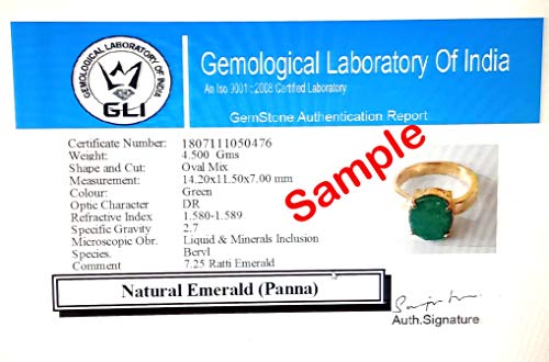Émeraude astrologique Panna en bague Panchdhatu naturelle pour équilibre