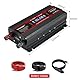 Yinleader 12V/24V auf 230V 1000W Wechselrichter LCD 1 EU Steckdosen 2 USB KFZ-Spannungswandler