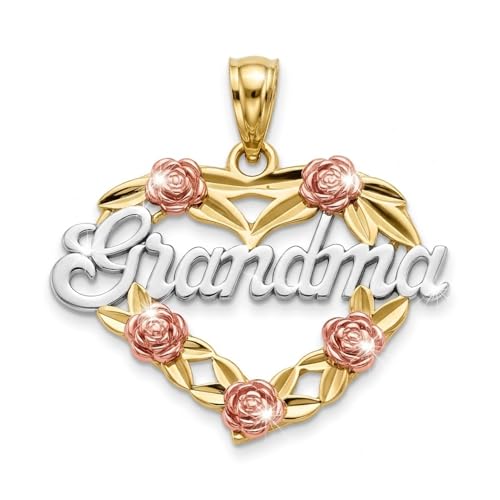 Image of Gold Grandma Charm Pendant - 10 Karat Gold - Grandma Jewerly - Gift for Grandma