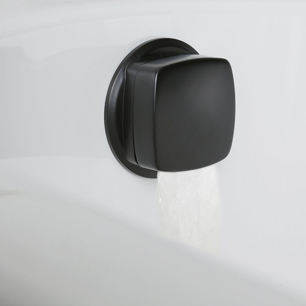 Milano Preto Overflow Bath Filler Tap and Pop Up Click Clack Waste - Black