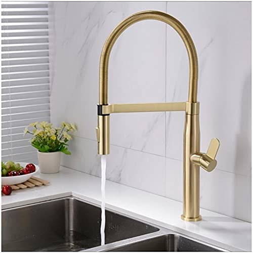 Grifo para ollas de pared: cocina con comodidad gracias a su brazo articulado de latón antiguo