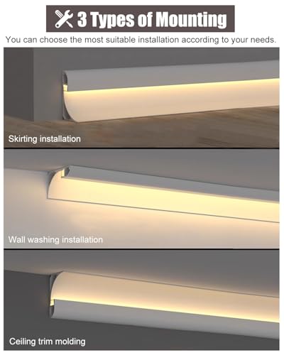 Moldura de techo LED de aluminio de 6.8m para iluminación de zócalos 4