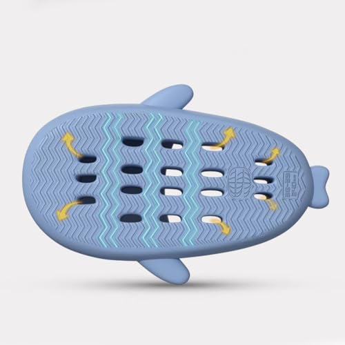Shark Slides for Men and Women with Drainage Holes Quick Drying Bathroom Slippers Pillow Shower Sandals Non-Slip Thick Sole Beach Pool Shower Shoes4