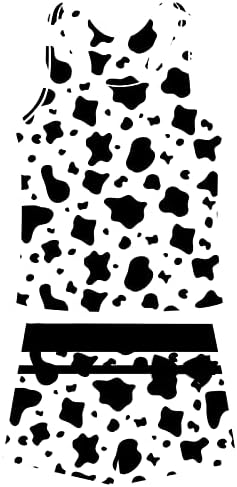 UNIFACO Swimsuit for Girls 10 12 Kids Cow Print Bathing Suits 2 Piece Boyshort Tankini Modest Swimwear