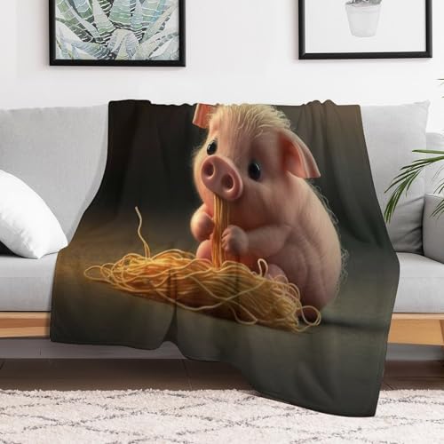 Couverture cochon mignon pour des soirées cocooning sur le canapé - 3
