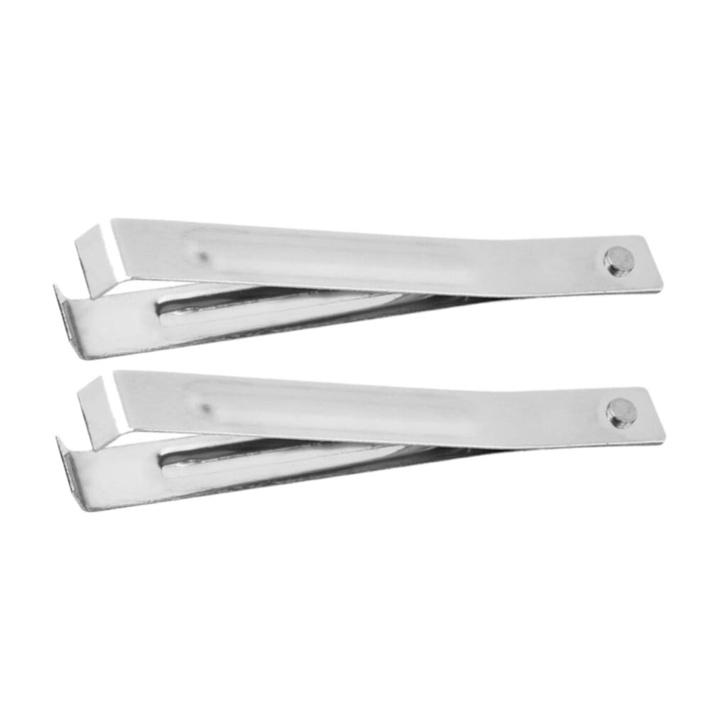 Alipis Garlic Peeler Skin Remover 2pcs Stainless Steel Pig Hair Remover Fish Bone Precision Peeler Pliers Garlic Tweezer for Remove Fish Bones Needle Scales, 11.10X3.00X1.20CM, Silver