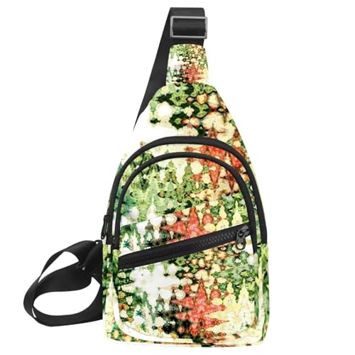 Bolsa de pecho para mujer tipo mochila cruzada multicolor para viaje, senderismo y deporte