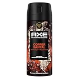 coppa corse recette Libre de aluminio Axe Desodorante Aerosol 72h Copper Santal para Hombre Fragancia Azúcar Moreno y Pimienta 150ml