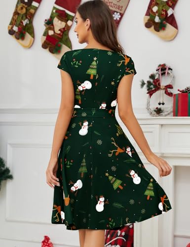 Image of Dressystar Women's Vintage 1950s A Line Cap Sleeve Cocktail Party Dress