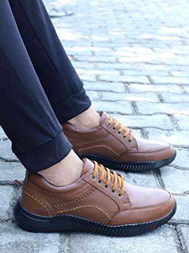 Image of Eego Italy Men's Genuine Leather Light Weight Lace Up Shoes