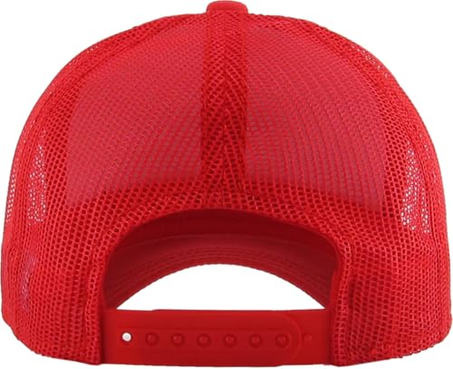 Image of KBETHOS Classic 5 Panel Cotton Twill Mesh Trucker Cap with Adjustable Snapback
